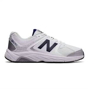 NEW NEW BALANCE men 847 v3 walking shoe in white/blue/gray